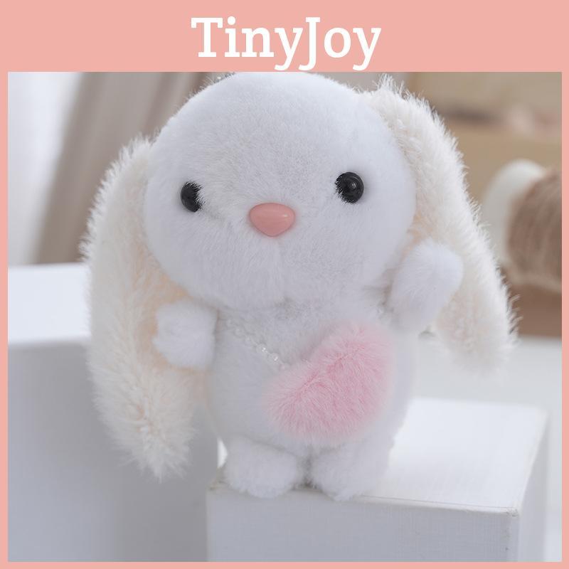 Plush Charming Pink Bunny Keychain Miniature Cuddly Doll Perfect For Childrens Presents