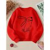 Girls' Crewneck Sweatshirt - Dog with Long Ears And Whiskers Machine Washable, Spring And Autumn