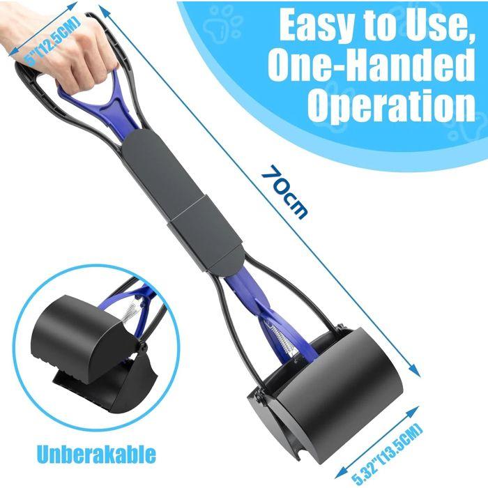 70cm Pelle à Crotte pour Chien,Pelle Crotte Chien,Cuillère à Caca Pliable pour Chien,Matériau Non Facile à Casser,Durable