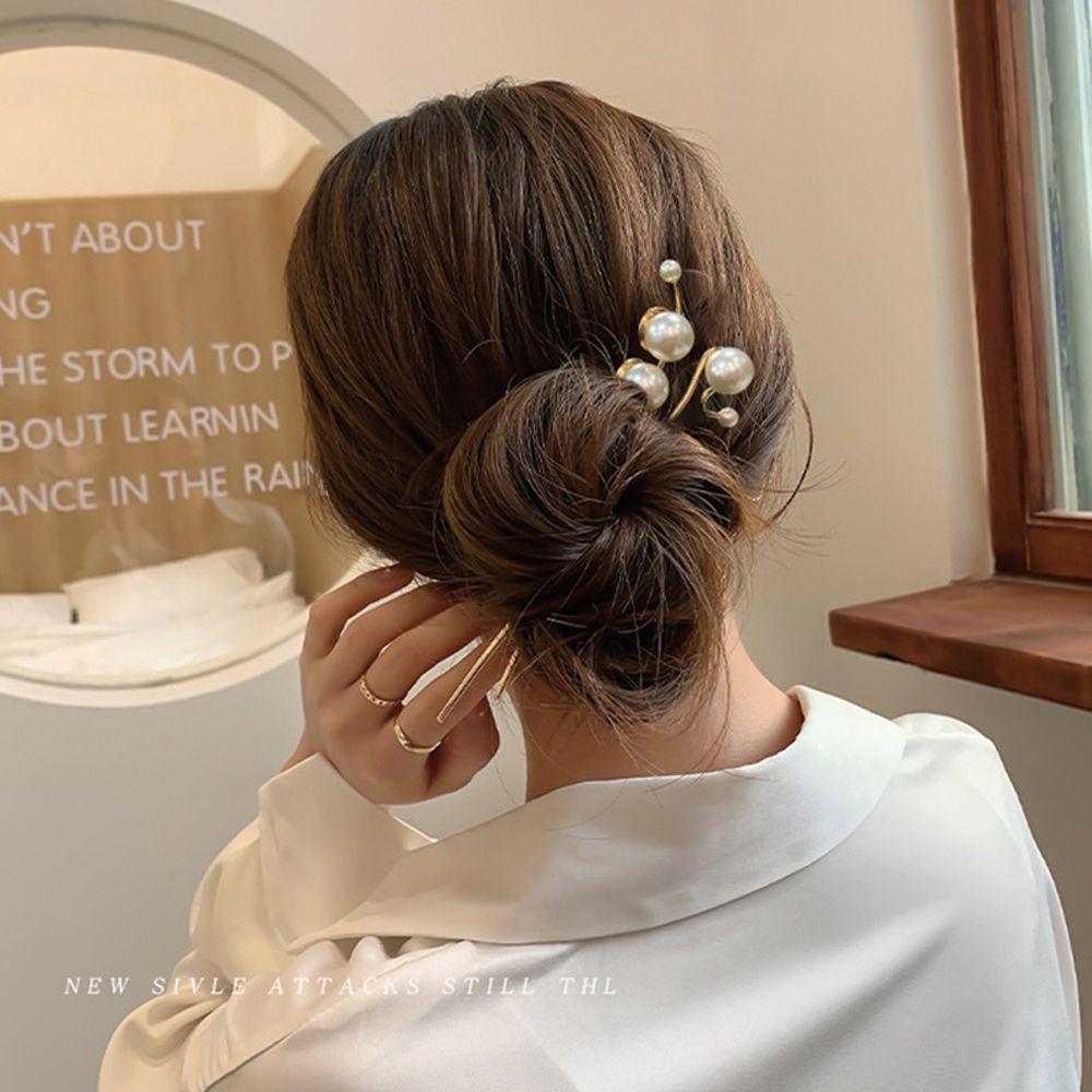 

Украшения для волос вилка жемчужная палочка для волос корейская шпилька инструмент для дизайна прически женские аксессуары для волос