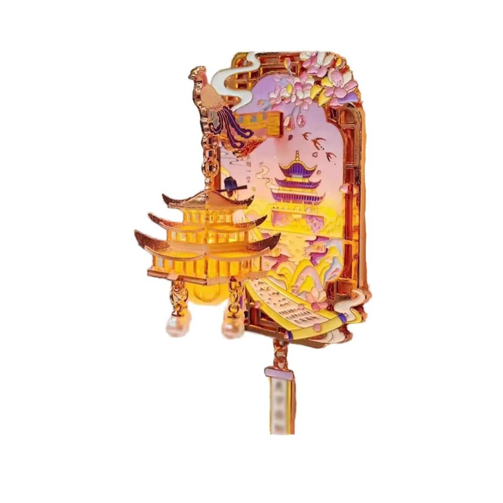 Luminous Cultural And Creative Metal Refrigerator Sticker