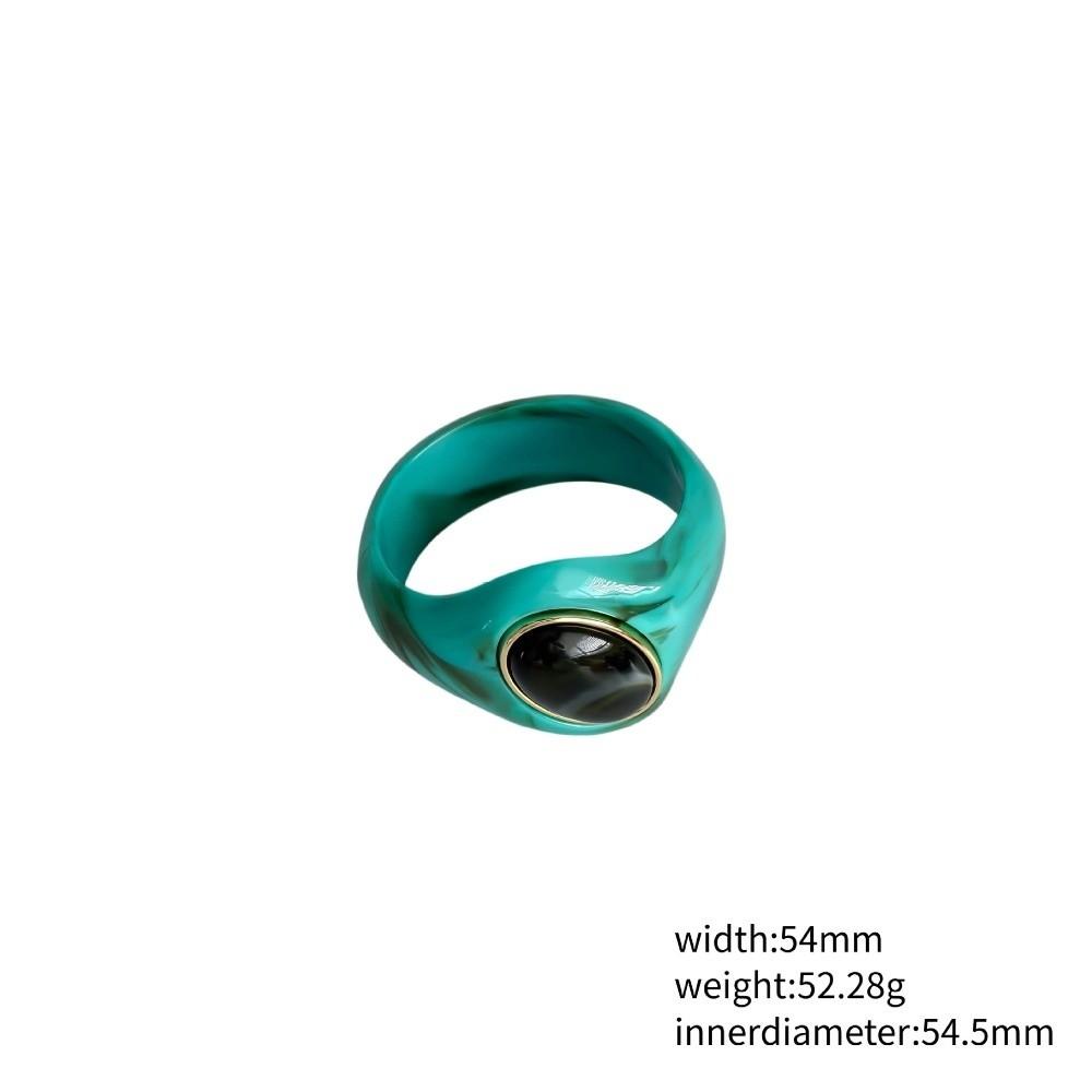 Stone Inlay Wide Bangle Oval Chunky Bracelet New Irregular Resin Bracelet  Gifts