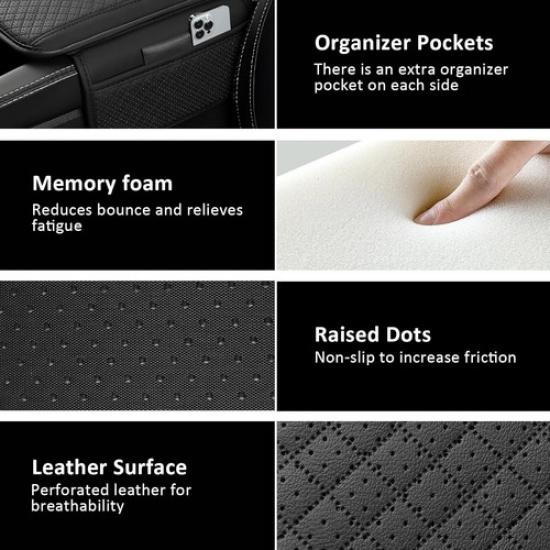 Car Armrest Pad Center Console Box Cover Leather Protector Cushion Accessories