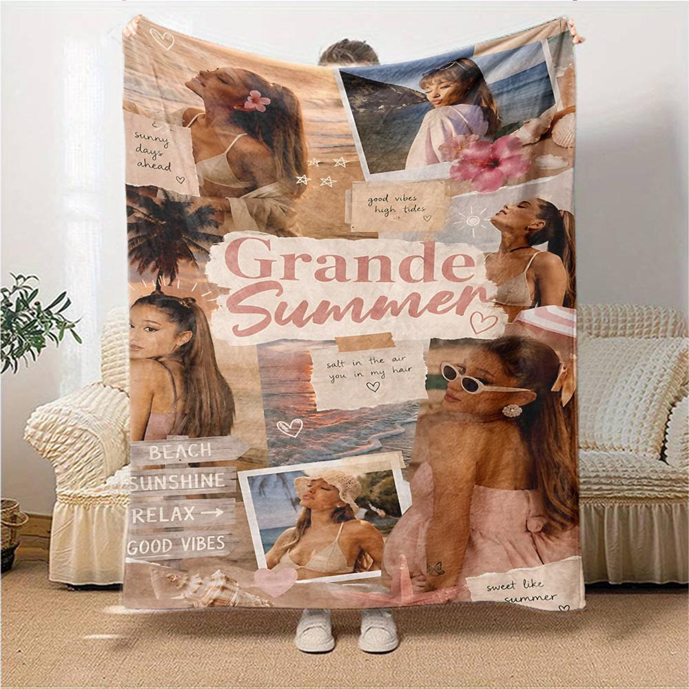 Summer Vibes Relaxation Blanket Soft Throw Blanket For Home Bedroom Bed Sofa Travel Office Solid Christmas Blanket
