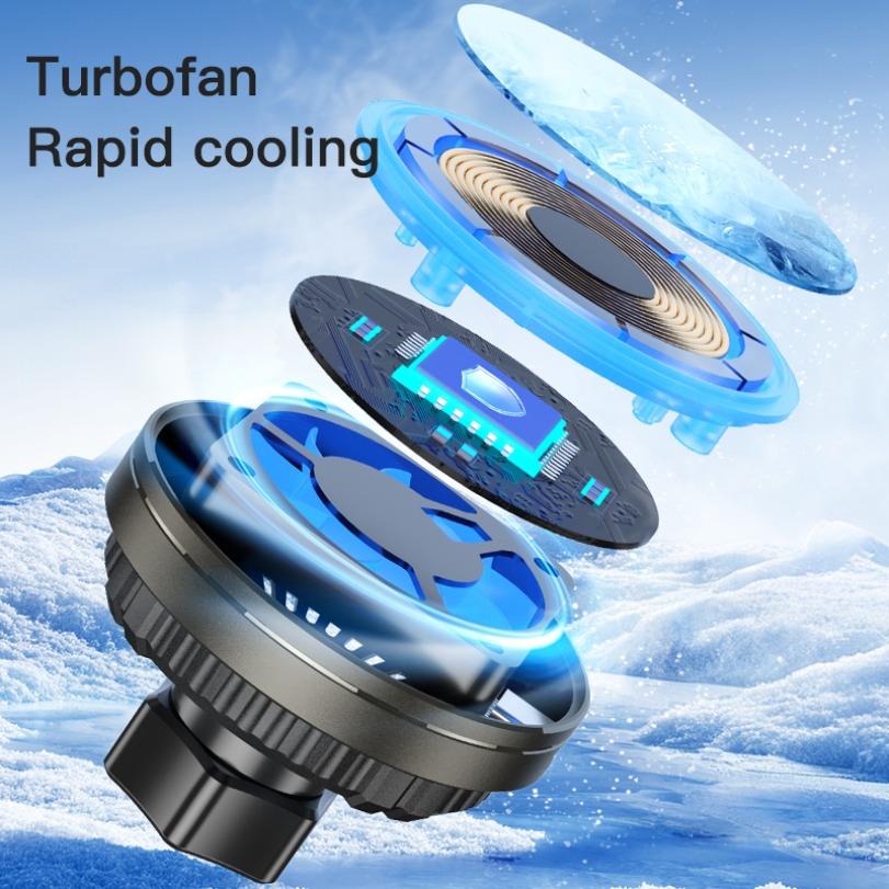 ice-Cooling Wireless Car Charger Magnetic Air Vent Phone Holder For Magsafe iPhone 16 15 14 13 12 Pro Max Fast Charging Stand