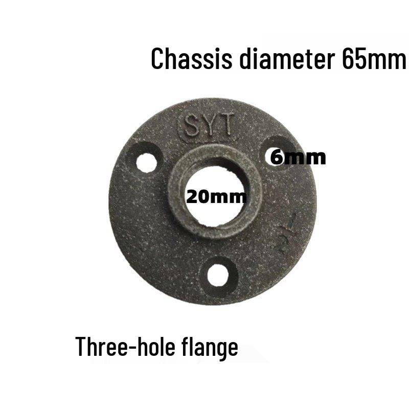 Decorative Cast Iron Shelf Connector Flange Plate - Retro Industrial Style