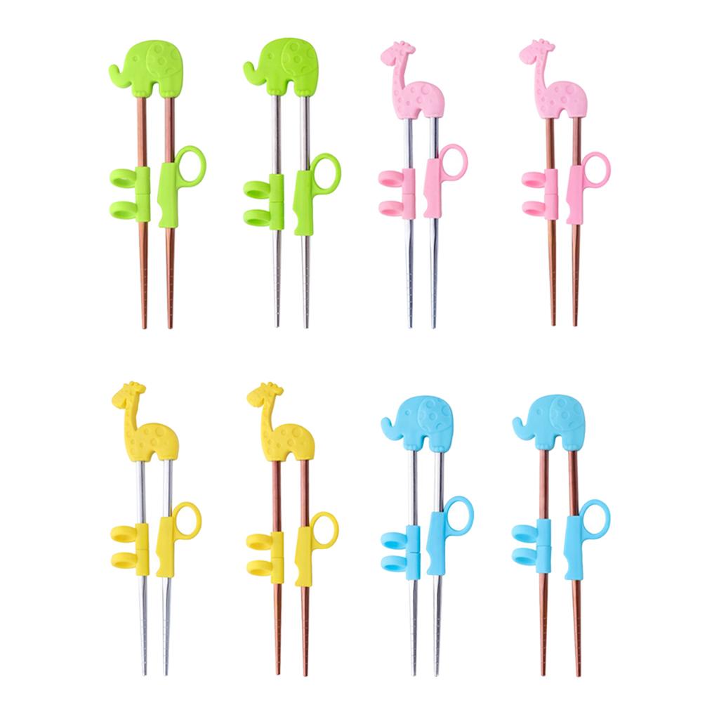 1Pair Kids Baby Beginner Chopsticks Hand Training Helper Chopstick Easy Use