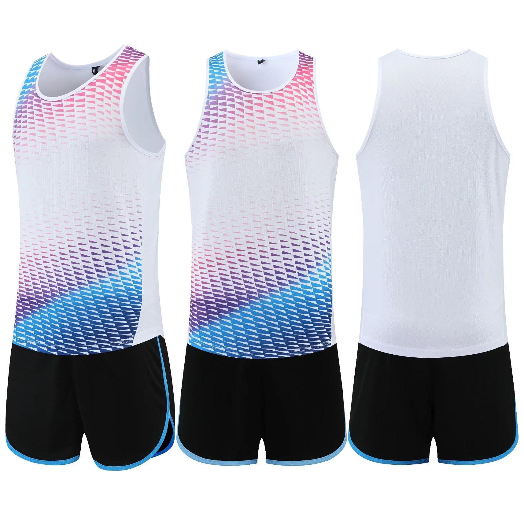 

Унисекс спортивный тренировочный комплект: Дышащий марафонский жилет и шорты для студентов 3XL