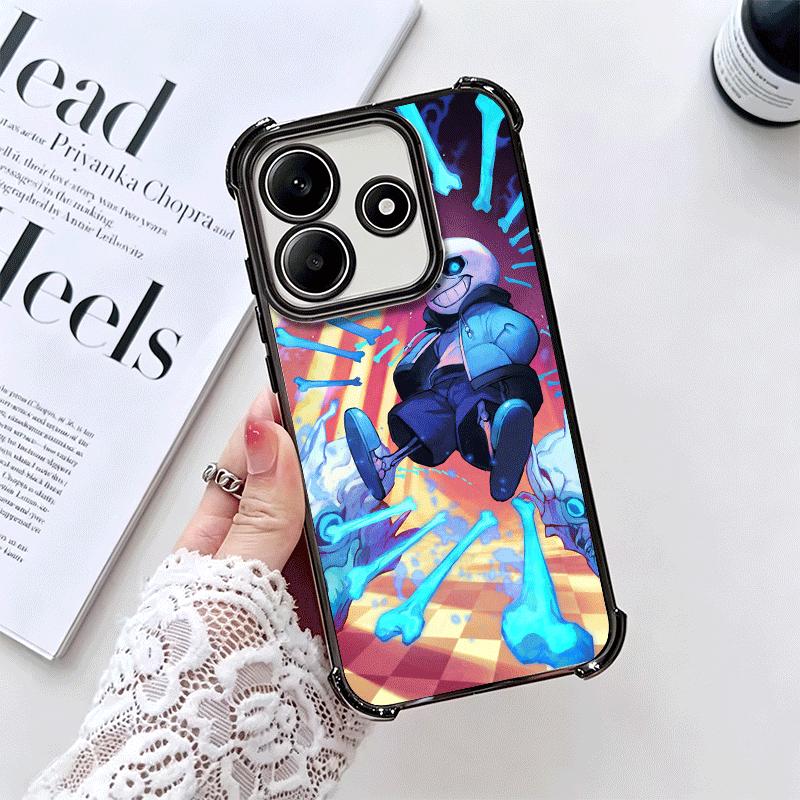 U-Undertale S-Sans Vergoldetes Handyhülle Für Xiaomi Redmi Note 14 15 Pro Plus 13 12 11 11S 11T 10 9S 9 5G Anti-Fall Airbag-Abdeckung