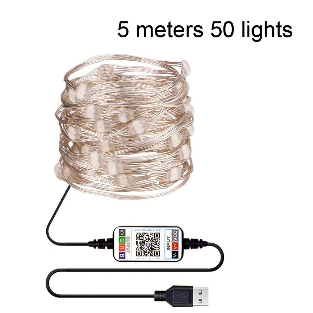Bluetooth Light String Mobile Phone APP Copper Wire Light USB Bluetooth String Lights