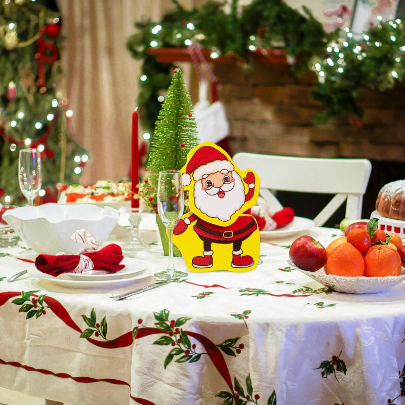 Santa Claus Tabletop Decorations Christmas Figurines Shelf Decorations Desk Decor Tabletop Decorative Collectible Santa Sign For