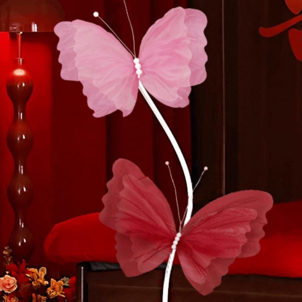 

3D Design Wedding Butterfly Ornament 50cm Big Size Simulation Butterfly Decoration Outdoor Mall Set-C