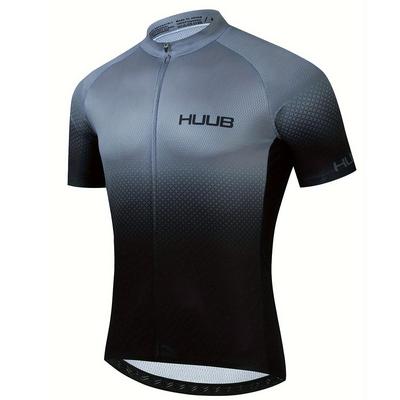 HUUB Polyester 100% Geometriskt Mönster Cykeltröja - Herr Kortärmad Rundhals Medium Stretch Normal Passform - Universell Passform för Alla Säsonger