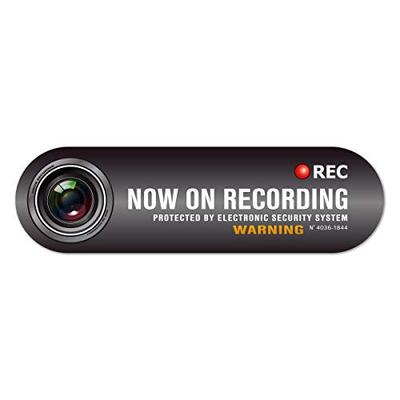 High Intensity Reflective Sticker, Driving Prohibited, Recording, Security Sticker, 4.3 X 1.3 Inches (11