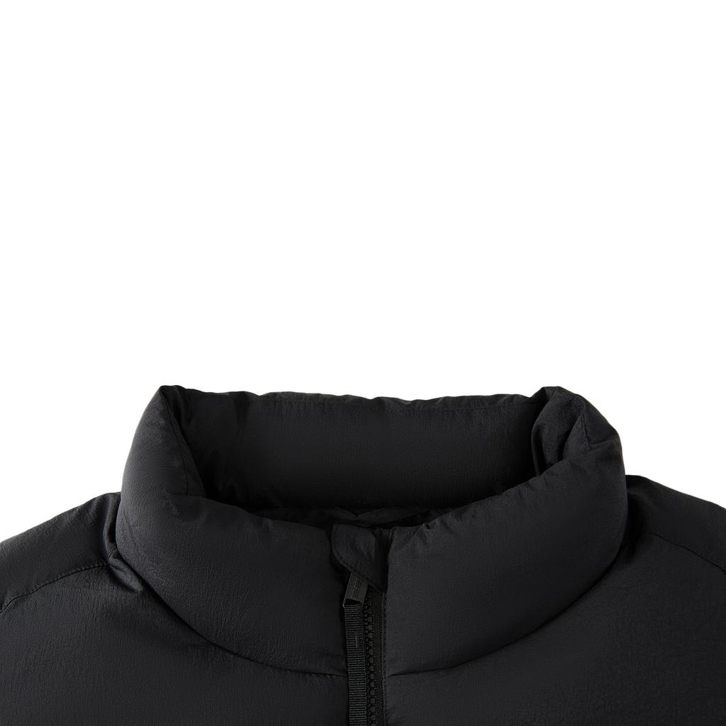 Li Ning BADFIVE Down Vests Men's Black Stand Collar Thickened AMRV151-1
