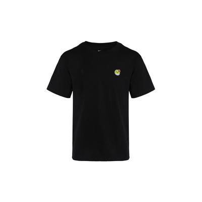 Camiseta de Manga Curta com Gola Redonda Bordada para Esportes Masculina Tops Preto DA2389-010