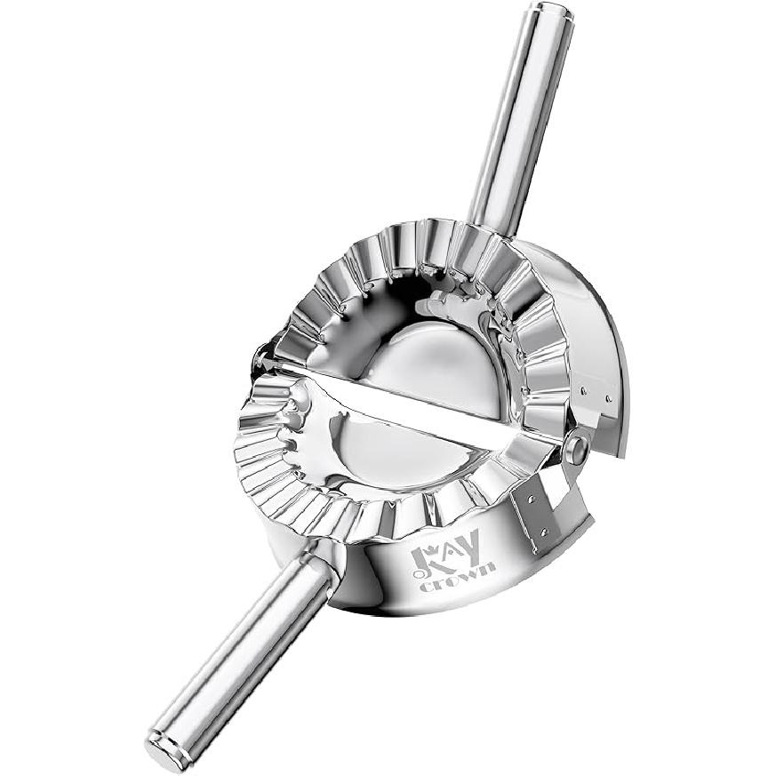 KAYCROWN 6 Inch Empanada Press, Stainless Steel Dumpling Maker Dough Cutter Dumpling Mold for Empanada, Dumpling, Ravioli, Pierogi, Turnovers,