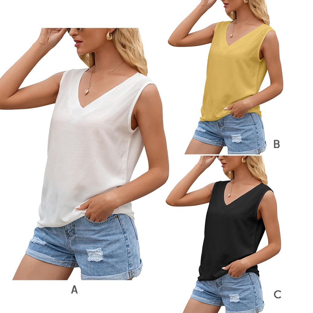 Damen Oberteil mit Hohlrücken, Spitzenstickerei, V-Ausschnitt, ärmellos, einfarbig