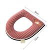 Winter Zipper Plush Toilet Seat Cover Washable Toilet Seat Cushion Cover with Handle Cartoon Print Wc Mat Bathroom Accessories
