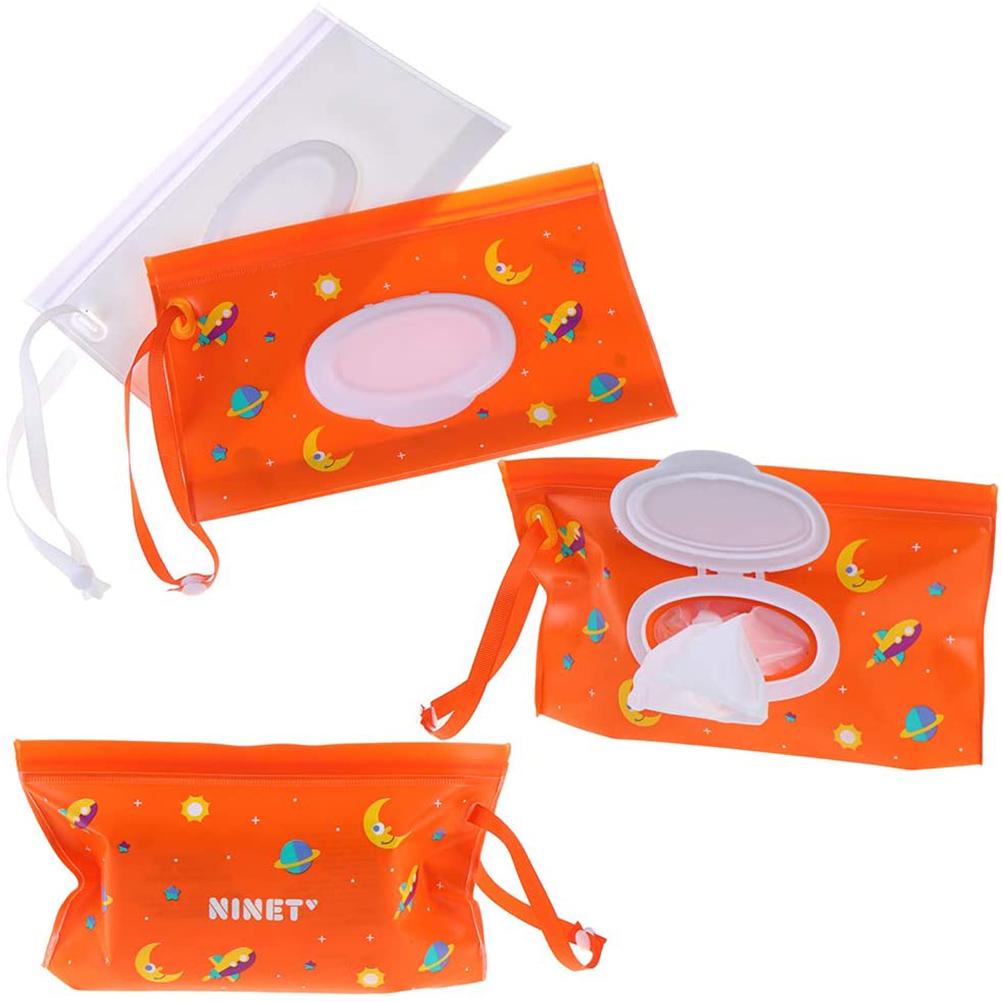 2Pcs Portable Wet Wipes Dispenser Holder Wipes Bags Case Pouch Reusable Refillable Travel Wipes
