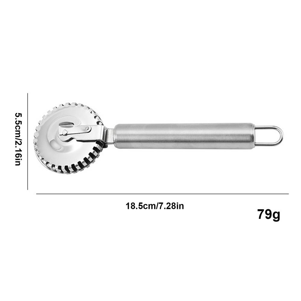 Stainless Steel Dumpling Embossing Maker Cutter Pastry Wheel Non-Corrosive Baking Tools Fluted Edge Kitchen Dough Cutting gadget серебряный