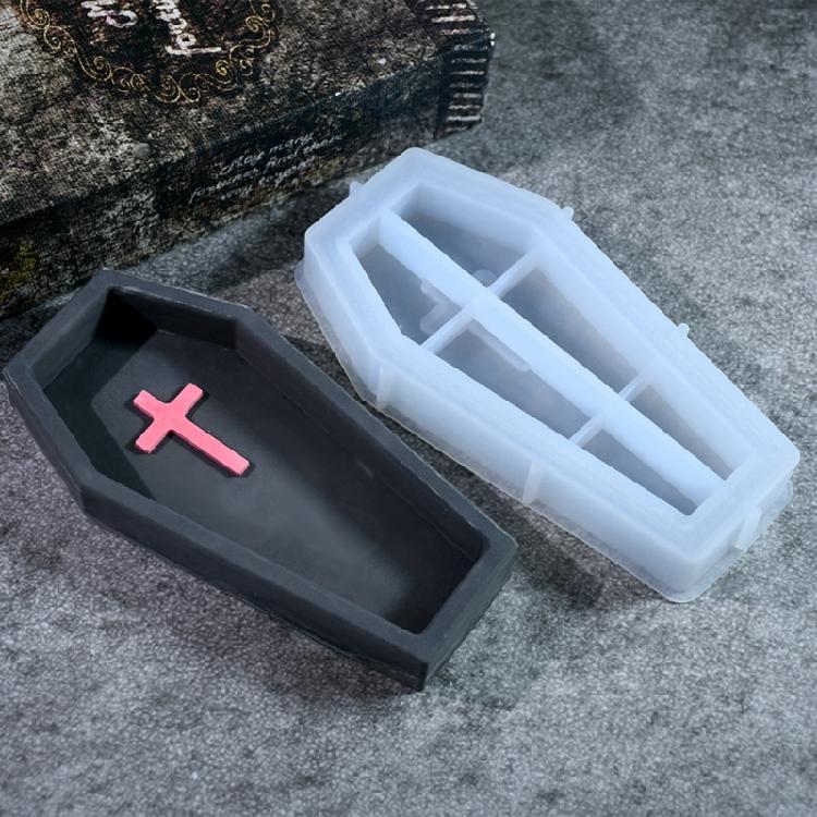 Silicone Mold Tray Nonstick Resin Crafting Moulds Halloween Series Plate Moulds Home Decors Molds Silicone Texture