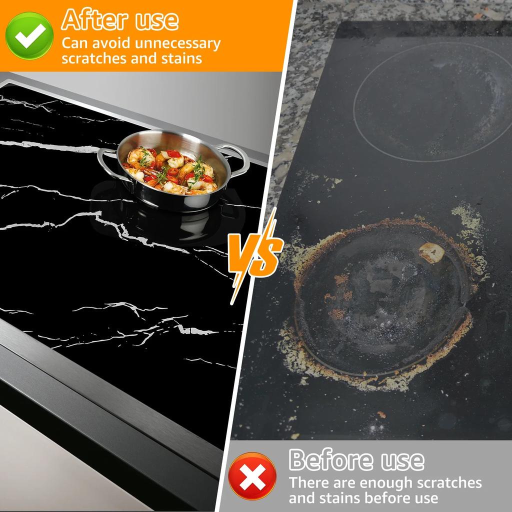 Non-Slip Induction Cooktop Mat Silicone Induction Cooker Covers Heat-resistant  Induction Cooktop Protector Mat 30.8x20.5Inch