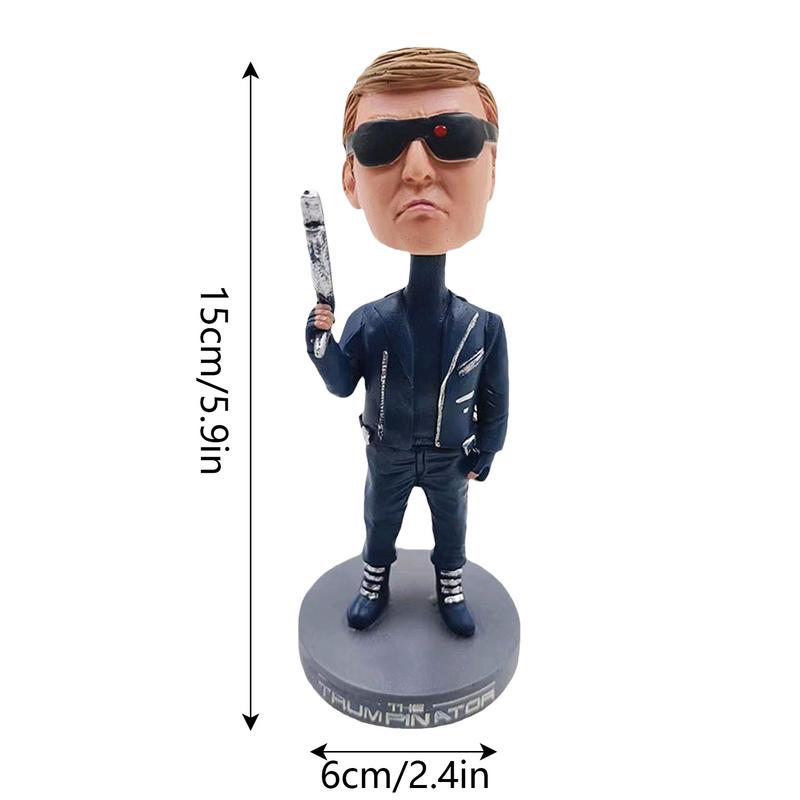 Bobble Head Small Resin Trump Sculpture Novelty Creative Desk Display Ornaments Tabletop Statue