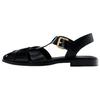 Pu Versatile Retro Roman Sandals 2Cm Women Sandals Black 2510610800