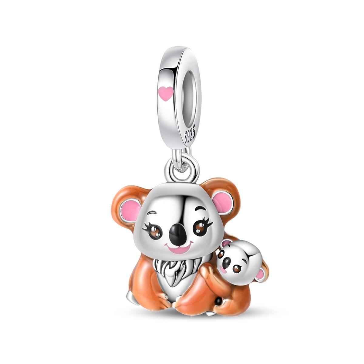 

Authentic Charm Bead Charms copper Koala Animal Mothers Day pendant Bead Charms Compatible With Bracelets Women Jewellery Making Diy Gift