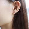 Vendome Aoyama Earrings K10 Yellow Gold White Topaz Diamond Basic AJVE2310 TH [Official]