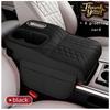 1 Car Center Console Tray with Raised Design, Tissue Box and Cup Holder, Multi-Color Options, Storage Mat
