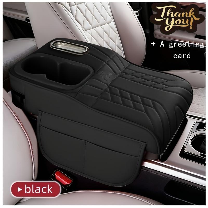 1 Car Center Console Tray with Raised Design, Tissue Box and Cup Holder, Multi-Color Options, Storage Mat