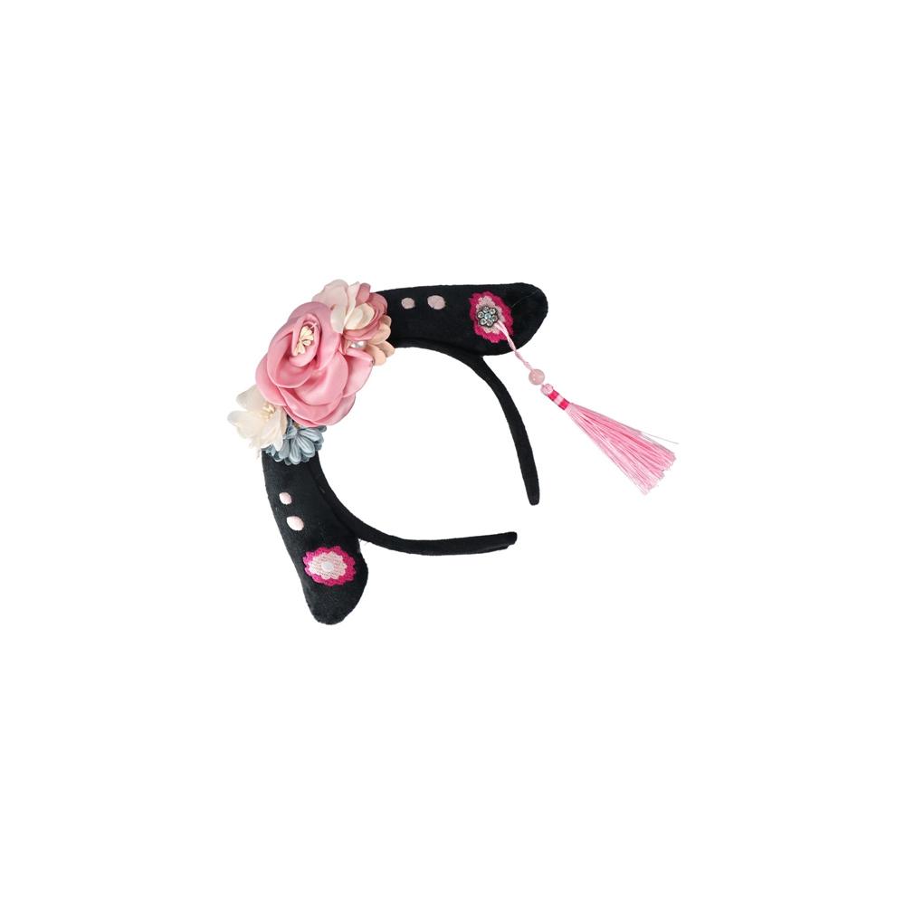 Headdress Flower Chinese Style Headwear Antique Headband Ancient Style Headwear Hanfu Hair Hoop