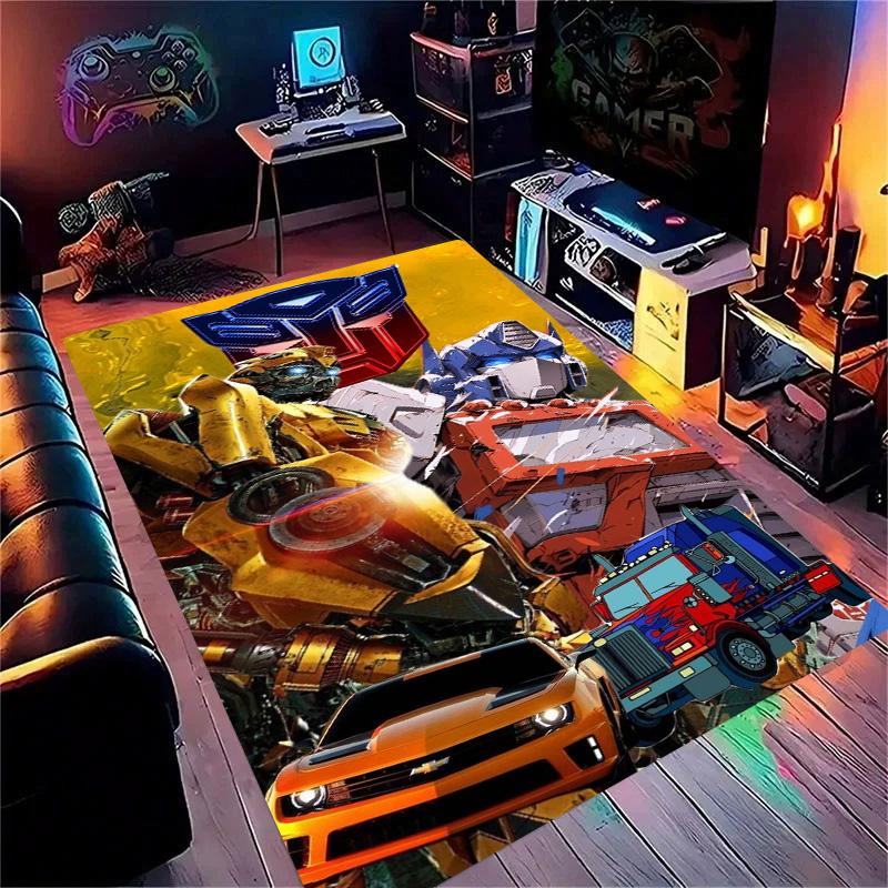 Cartoon T-Transformers Autobots 3D Bathroom Absorbent Rugs Anti-Slip Mat Home Decor Supplies Carpet Home Kitchen Floor Mats