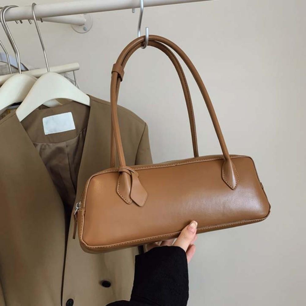 Large Capacity PU Shoulder Bag Korean Style Texture Underarm Bags French Stick Handbag Women