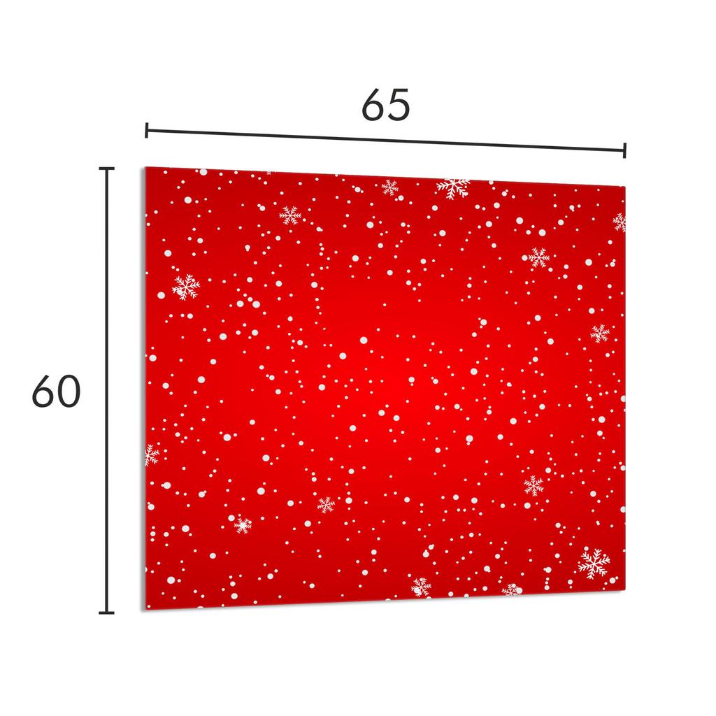 PANEL SZKLANY DO KUCHNI 65x60 Czerwona