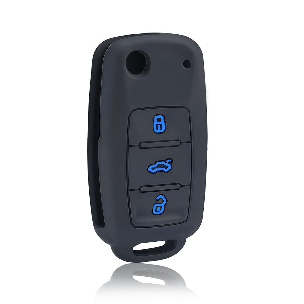 Silicone Remote Key Fob Case Cover For Seat Leon Ibiza For Vw Golf Polo Bora Beetle Tiguan For Skoda Fabia Superb