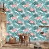 Leaves with flamingos wallpaper for living room and bedroom 50x1000