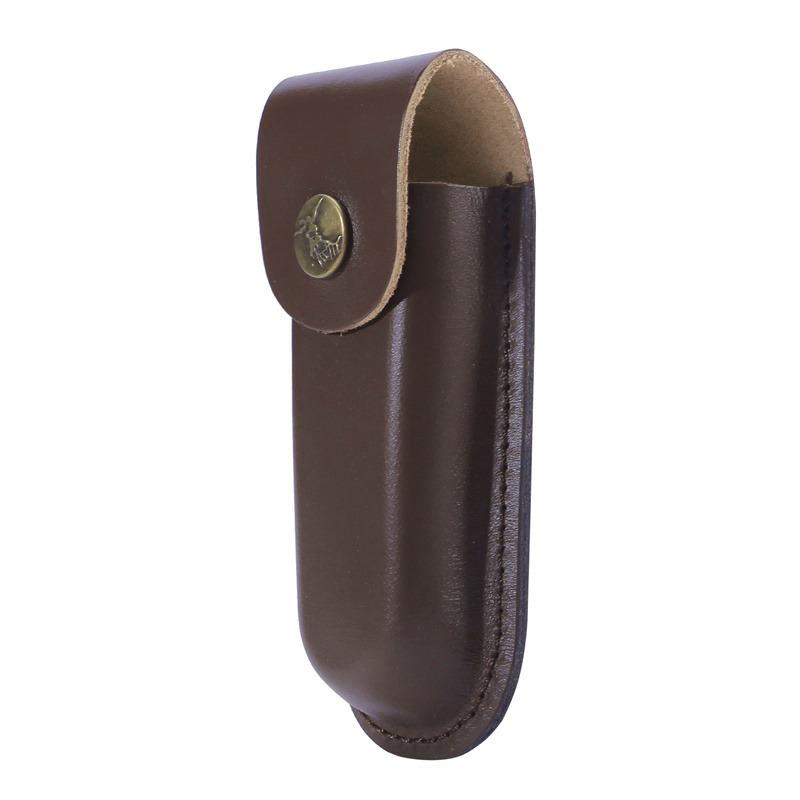 Coffee Colored Head Layer Cowhide Knife Cover, Knife Sheath, Folding Knife Cover, Leggings, Waist Hanging Knife Protective Cover