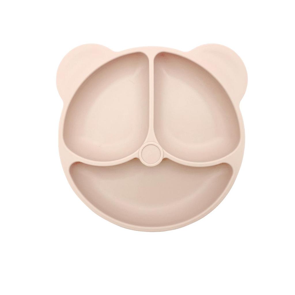 Little Bear Silicone Suction Plate & Bib Set for Infants and Toddlers