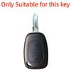 New Silicone Car Key Fob Cover Case 2 Button For Renault Kangoo Traffic Master For Opel Vivaro Movano For Nissan Remote Shell