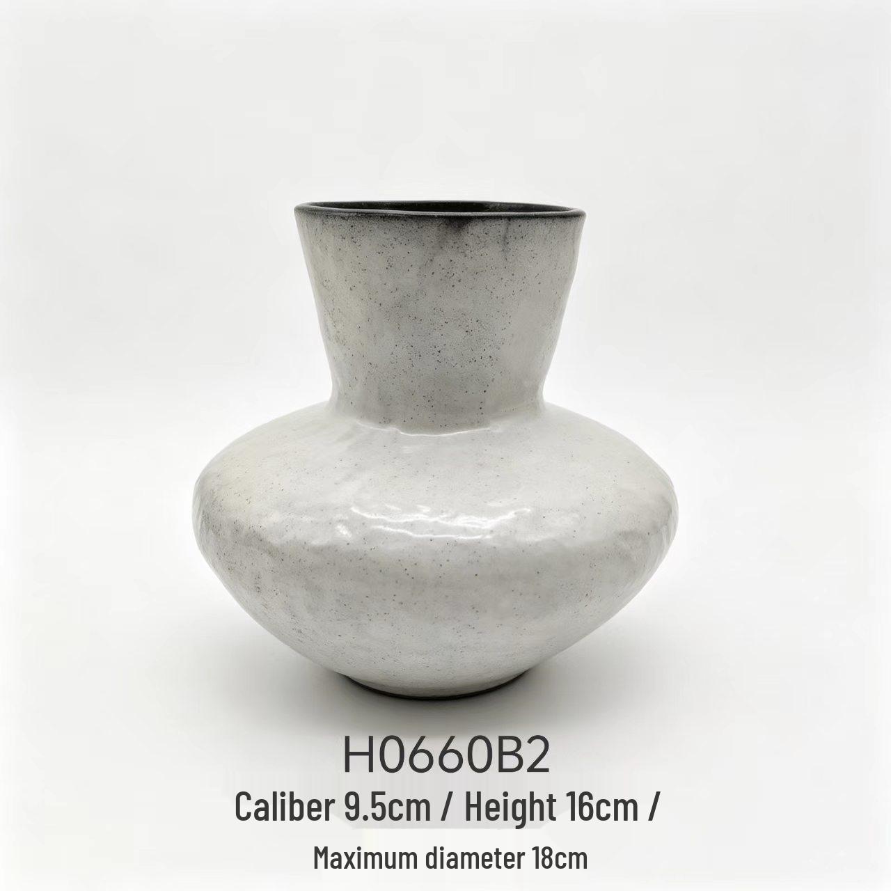 Wabi-sabi Retro Ceramic Vase - New Chinese Style for Living Room & Tea Room Decor