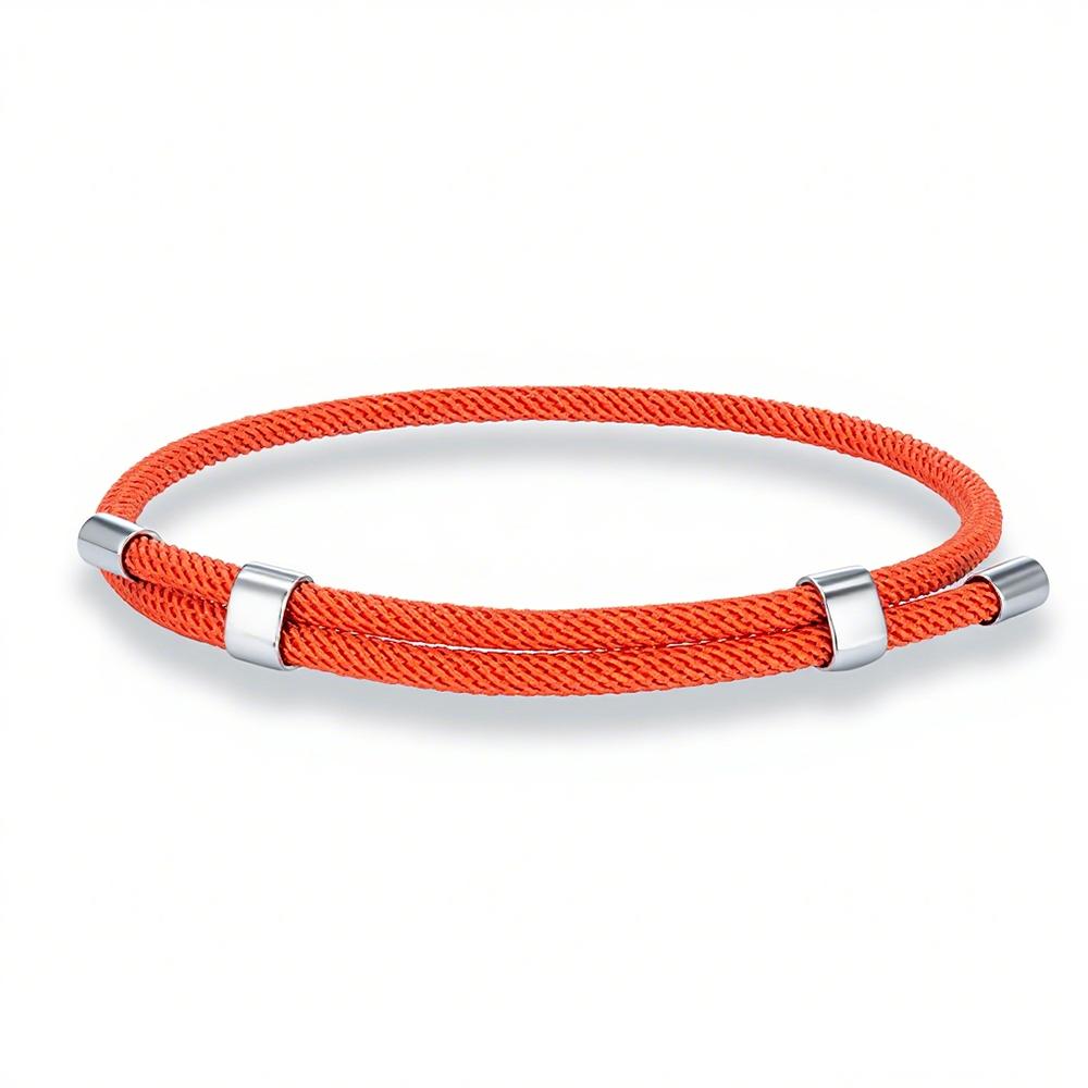 Simple Men Women Bracelet 3mm Durable Marine Rope With Polished Steel Closure Jewelry Summer Beach Gifts