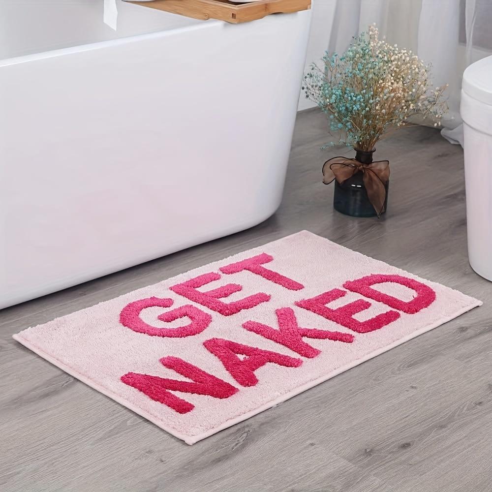 

«Get Naked» «Нескользящий коврик для ванной — плюшевый коврик из микрофибры, быстросохнущий, простой в уходе, для безопасного и удобного декора ванной комнаты»