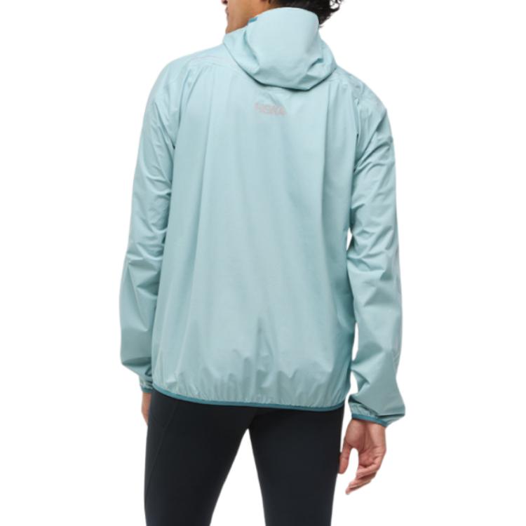 Hoka One One Zip Hooded Long Sleeve Jacket Men Jacket Sky-Blue 1156094-DZY