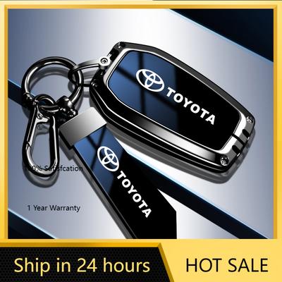 2026 Hot For Toyota Hub Caps Alloy Car Key Case Cover Bag For Toyota Land Cruiser 200 Prado Crown TLK 200 Yaris Cross Hilux Inno