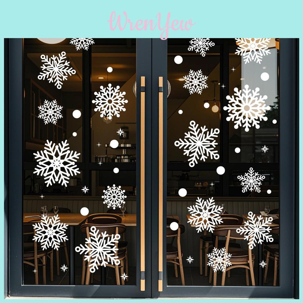 Kerst Sneeuwvlok Statische Raamsticker Pvc Voor Vakantiedecoratie Set van Drie