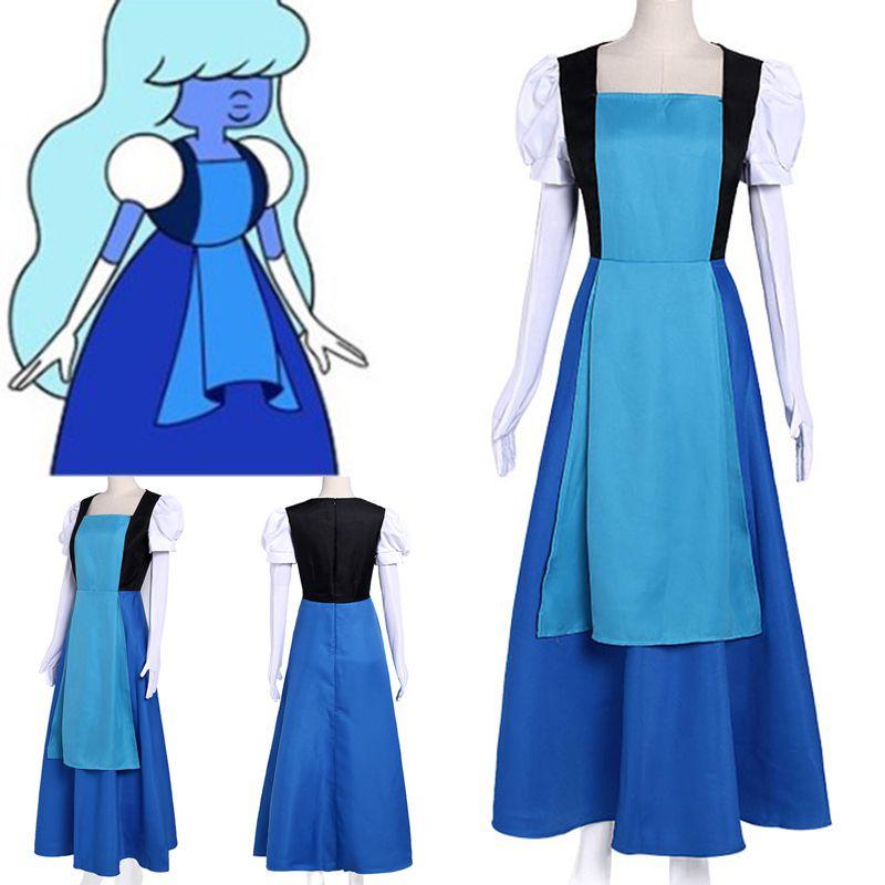 Stunning Sapphire Blue Gown Dress For Steven Universe Cosplay And Halloween Events