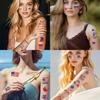 Unabhängigkeitstag Tattoo Aufkleber USA Thema Malparty Anlass Gesicht Aufkleber Wasserdichte Tattoo Aufkleber